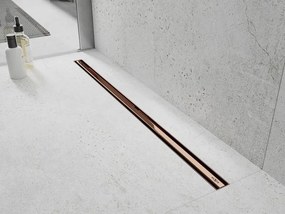 Mexen Flat 360° Slim odpływ liniowy obrotowy 160 cm, różowe złoto - 1641160