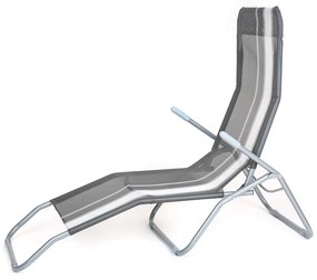 Happy Green Leżak plażowy antracytowy, 142 x 60 x 96 cm