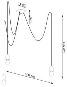 Industrialna lampa wisząca pająk - A372-Sigo