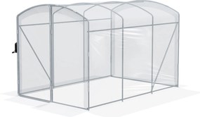 Outsunny Szklarnia foliowa, tunelowa 3 x 2 x 1,95 m, Odporna na wiatr szklarnia na pomidory, Szklarnia z 1 drzwiami, do ogrodu, na balkon, z PE, Przezroczysta