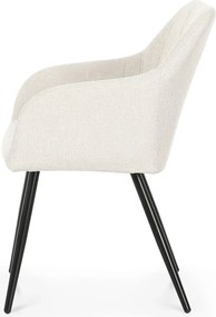 Zestaw 2 kremowych krzeseł tapicerowanych - Cormelis 3X