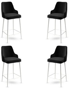 Zestaw krzeseł barowych Enox Black and White, 4szt., 4 szt.