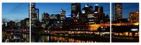 Obraz nocy w Melbourne (170x50 cm)