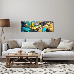 Obraz - Teksturowany obraz olejny (z zegarem) (90x30 cm)
