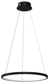 Lampa wisząca ROTONDA BLACK 27W LED, czarna, wiszące koło