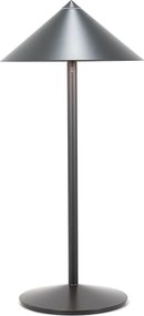 Zafferano Pina L lampa stołowa LED 6 W, akumulatorowa, IP65, dotykowy ściemniacz, magnetyczna głowica, do wnętrz i na zewnątrz, tytanowa