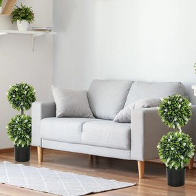 HOMCOM Zestaw 2 sztuk roślin sztucznych, odporna na UV roślina sztuczna w doniczce, 70 cm roślina do salonu, ogrodu