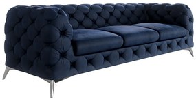 Ciemnoniebieska aksamitna sofa 243 cm Chelsea – Ropez