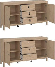 Komoda pokojowa z szafkami i szufladami Madrid 3+2, jackson hickory