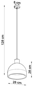 Lampa wisząca DAMASO betonowa SOLLUX  LIGHTING