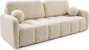 Sofa ZEN Rozkładana Dwuosobowa Beżowa Boucle Japandi
