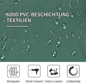 Outsunny Łóżko Polowe Składane Dwuosobowe z Torbą Nośność 136kg Stal Oxford Zielony Czarny 193x125x40cm | Aosom PL