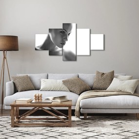 Obraz - czarno - biały portret kobiety (125x70 cm)