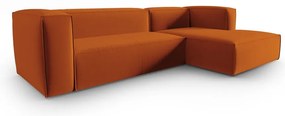 Pomarańczowy aksamitny narożnik Mackay – Cosmopolitan Design