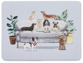 Zestaw 4 korkowych mat stołowych 21.5x29 cm Cooksmart ® Curious Dogs