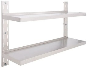 Metalowa półka ścienna Grando 3X - srebrna