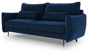 Ciemnoniebieska sofa rozkładana ze schowkiem Cosmopolitan Design Vermont