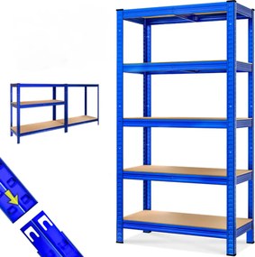 Regał o dużej nośności HEAVY, maks. 875kg, 90x40x180cm, niebieska Monzana