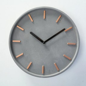 Zegar ścienny Gela, Ø 27 cm, cement