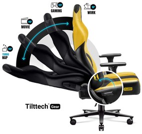 Materiałowy fotel gamingowy Diablo X-Player 2.0 King Size, Dark Sunflower
