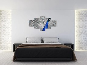 Obraz - niebieski paw (125x70 cm)