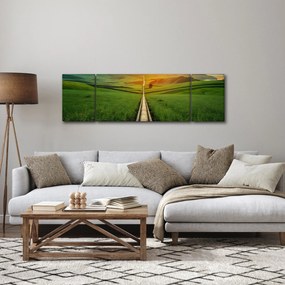 Obraz - Wschód słońca nad doliną (170x50 cm)