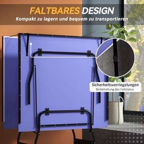 SPORTNOW Składany stół do tenisa stołowego średniej wielkości, w zestawie siatka, 3 piłeczki, blat 12 mm | Aosom PL