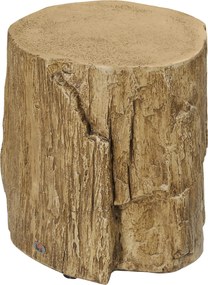 HOMCOM Stolik pomocniczy w kształcie pnia z regulowanymi nóżkami 37 cm x 37 cm x 43 cm Beton Brązowy