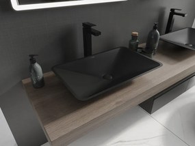 Mexen Esper umywalka nablatowa z konglomeratu 60 x 38 cm, czarna - 23036071