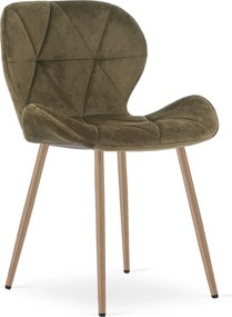 Krzesło jadalniane MANGO VELVET, brązowe