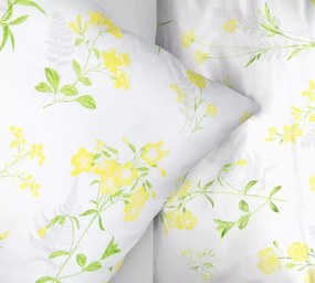Pościel bawełniana Premium Bielbaw 160x200 Bratki żółta GRENO