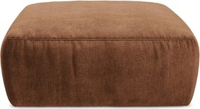 Podnóżek z tkaniny szenilowej w kolorze terakoty Kuki – Makamii