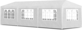 Pawilon eventowy 3x9m ze ściankami i oknami - biały namiot imprezowy, altana ogrodowa