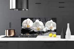 Szkło do Kuchni na Ścianę Subtelny Biały Storczyk