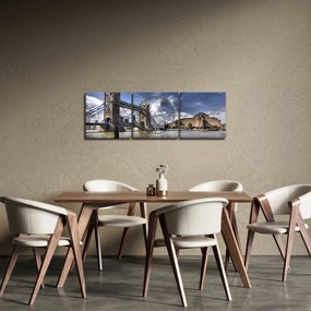 Obraz -  Tower Bridge w Londynie (z zegarem) (90x30 cm)