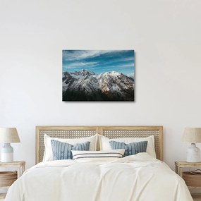 Obraz na szkle ośnieżonych szczytów, Fiordland (70x50 cm)