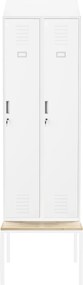 Szatnia z ławeczką i daszkiem Kacper II PRO 60x85x229,5 cm, biały
