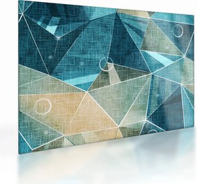 Obraz na szkle - Turkusowa abstrakcja (70x50 cm)