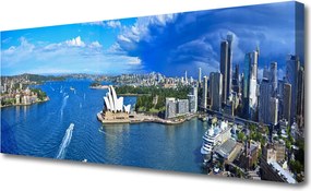 Obraz na płótnie Miasto Wykute w Skale nad Morzem