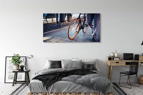 Obraz drukowany na płótnie Miejska Przejażdżka Rowerem