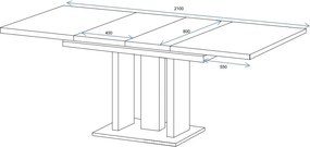 Stół Appia 210 Endo rozkładany od 130 do 210 cm