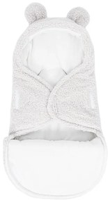 Rożek niemowlęcy z materiału sherpa w kolorze kości słoniowej 45x80 cm – Meowbaby