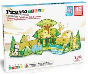 PicassoTiles magnetyczny zestaw konstrukcyjnySafari Set z 8 zwierzętami
