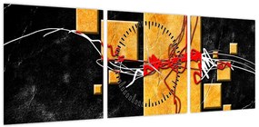 Abstrakcyjny obraz - Tancerka (z zegarem) (90x30 cm)