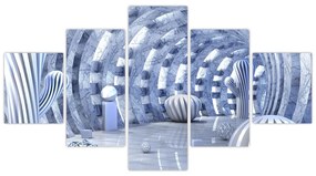 Obraz - abstrakcja 3D (125x70 cm)