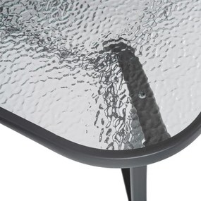 Zestaw Mebli Ogrodowych LIBERTY Szary 6 Krzeseł Stół Tarasowy Nowoczesny