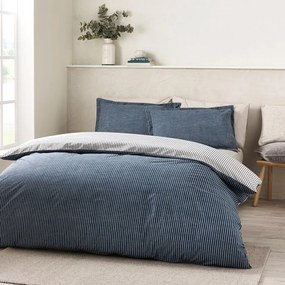 Biało-niebieska pościel dwuosobowa 230x220 cm Oxford Pinstripe – Catherine Lansfield