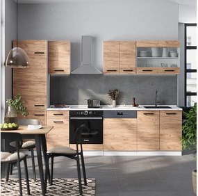 Aneks kuchenny gold power dąb/biały 300x60x81.6 r-line