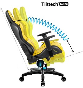 Fotel gamingowy Diablo X-One 2.0 Normal Size, Electric Yellow