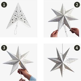 Gwiazda papierowa bożonarodzeniowa siedmioramienna STARLET DELUXE 45 cm, zielona